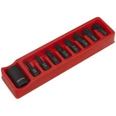 Sealey 9 Piece 1/2" Drive Impact Spline Socket Bit Set