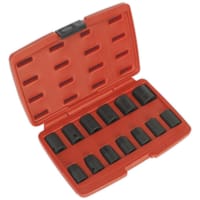 Sealey AK5613M 13 Piece 1/2" Drive Hexagon WallDrive Impact Socket Set Metric 