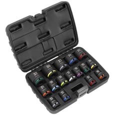 Sealey 16 Piece 1/2" Drive Hexagon Impact Socket Set