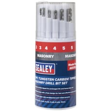 Sealey 11 Piece Tungsten Carbide Tipped Masonry Drill Bit Set