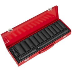 Sealey 15 Piece 1/2" Drive Deep WallDrive Impact Socket Set Metric