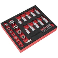 Sealey 29 Piece Combination Drive Torx Socket and Security Bit Set