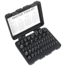 Sealey 52 Piece Torx Master 1/4", 3/8" and 1/2" Drive Socket Set