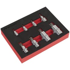 Sealey 8 Piece Combination Drive Spline Socket Bit Set