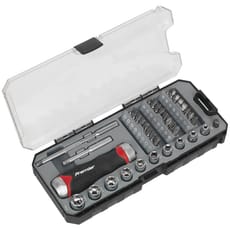 Sealey 38 Piece Fine Tooth Ratchet Screwdriver Accessory Set