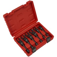 Sealey 6 Piece 3/8" Drive Flexi Head Flare Nut Diesel Injection Wrench Set