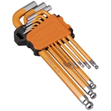 Sealey 9 Piece Long Ball End Hexagon Allen Key Set Imperial