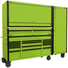 Sealey 15 Drawer Wooden Worktop Trolley, Hutch and Locker Combo