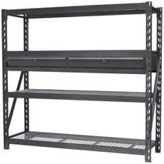 Sealey AP6572 Heavy Duty 4 Shelf Racking Unit and Double Drawer