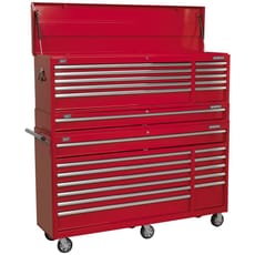 Sealey 23 Drawer Wide Tool Roller Cabinet Mid Box and Top Chest Combo