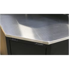 Sealey Stainless Steel Corner Worktop for Modular Corner Floor Cabinet