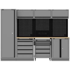 Sealey Superline Pro Black Edition Rubber Wood Worktop Storage System Combo