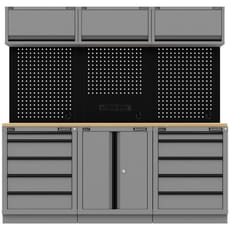 Sealey Superline Pro Black Edition Rubber Wood Worktop Storage System Combo