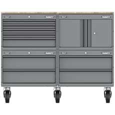 Sealey Superline Pro Connect 9 Drawer Wood Worktop Roller Cabinet Combo
