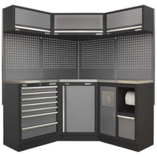 Sealey Superline Pro MSS Stainless Steel Worktop Corner Storage Combo