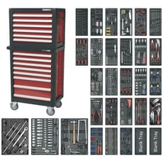 Sealey Premier 14 Drawer Roller Cabinet and Tool Chest + 1233 Piece Tool Kit