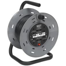 Sealey 4 Socket Heavy Duty Cable Extension Reel 240v