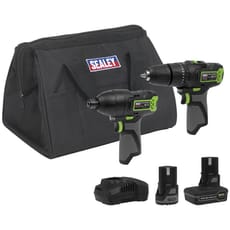Sealey 10.8v Cordless Combi Drill and Impact Driver Kit