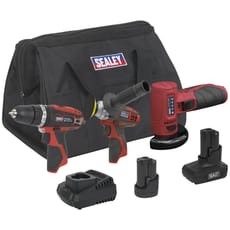 Sealey CP1200 12v Cordless 3 Piece Power Tool Kit