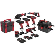 Sealey CP20V 20v Cordless 8 Piece Power Tool Kit