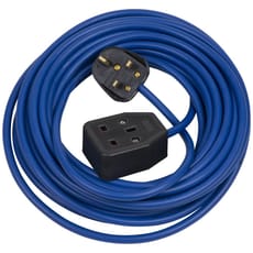 Sealey Blue 13A 1.5mm Trailing Extension Cable 240v