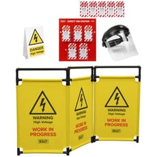Sealey High Voltage Warning Signs and Safety Kit for EV and Hybrid Vehicles