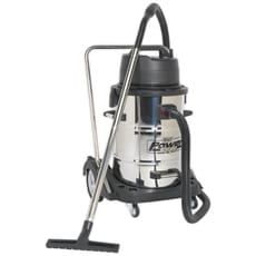 Sealey PC477 Twin Motor Wet and Dry Vacuum Cleaner with Trolley Cart 77L