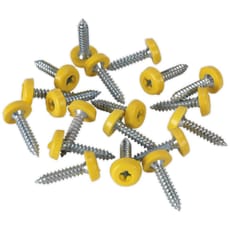Sealey Yellow Plastic Enclosed Head Number Plate Screws