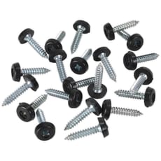 Sealey Black Plastic Enclosed Head Number Plate Screws