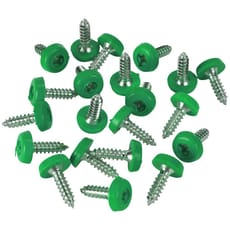Sealey Green Plastic Enclosed Head Number Plate Screws