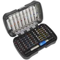 Siegen S01038 71 Piece Colour Coded S2 Steel Screwdriver Bit Set