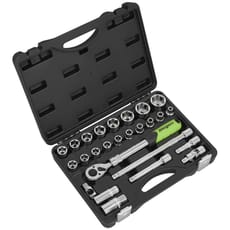 Siegen 26 Piece 1/2" Drive Socket Set with Extendable Ratchet