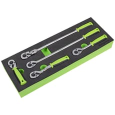 Siegen 5 Piece 1/4" Drive Ratchet Set in Foam Module