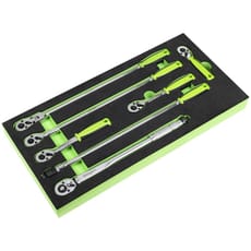 Siegen 7 Piece 3/8" Drive Ratchet and Torque Wrench Set in Module Tray