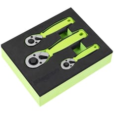 Siegen 3 Piece Combination Drive Stubby Ratchet Set