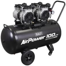 Sealey SAC10001S Oil Free Low Noise Air Compressor 100 Litre