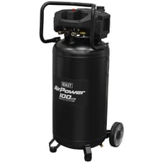 Sealey SAC100V Oil Free Belt Drive Vertical Air Compressor 100 Litre