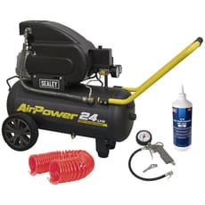 Sealey SAC2420E Direct Drive Air Compressor 24 Litre Site Combo