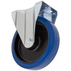Sealey Heavy-Duty Blue Elastic Rubber Fixed Castor Wheel