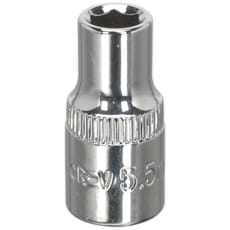 Sealey 1/4" Drive Hexagon WallDrive Socket Metric