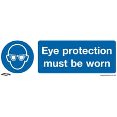 Sealey Self Adhesive Vinyl Eye Protection Must Be Worn Sign Pack of 10