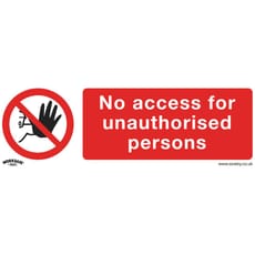 Sealey Self Adhesive Vinyl No Access Sign Pack of 10
