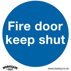 Sealey Rigid Plastic Fire Door Keep Shut Sign