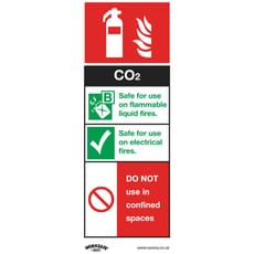 Sealey Self Adhesive Vinyl CO2 Fire Extinguisher Sign