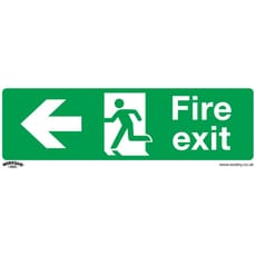 Sealey Rigid Plastic Fire Exit Arrow Left Sign