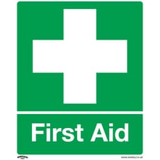 Sealey Self Adhesive Vinyl First Aid Sign Pack of 10