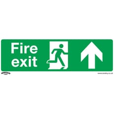 Sealey Self Adhesive Vinyl Fire Exit Arrow Up Sign