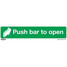 Sealey Self Adhesive Vinyl Push Bar To Open Sign Pack of 10