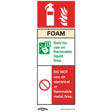 Sealey Self Adhesive Vinyl Foam Fire Extinguisher Sign Pack of 10