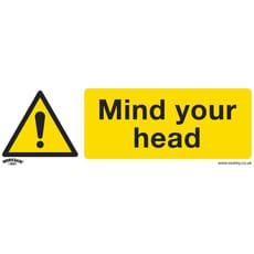 Sealey Self Adhesive Vinyl Mind Your Head Sign